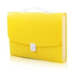 MOMISY Expanding Office Document File Folder, A4 Size 7 Compartment Portable Accordion Folder Expandable File Document Organiser Folders Plastic Bills Storage Box 33x24x3.5cm-Yellow