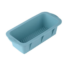 MOMISY Silicone Bread & Loaf Pan Mould | Fruit Cake, Pastry Making Pan | Baking Mould Rectangle (Blue)
