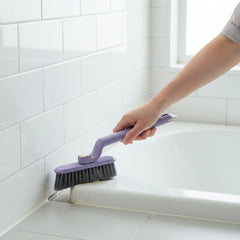 MOMISY 360° Rotating Gap Cleaning Brush, Hard Bristle Crevice Brush for Corners, Multi-Function Cleaning Tool (Purple)