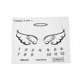 MOMISY Baby Milestone Blanket and Props for Baby's |1 to 12 Months Prop |Baby Bedding |Ac Room Blanket for Summer|Newborn| Infants Winter Blanket(Wing)