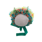 MOMISY Newborn Baby Girl Cap for Photography Props, Children's Headdress (in, Age, 0 Months, 3 Months, Green)