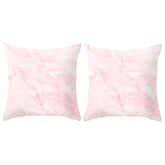 MOMISY Decorative Polyester Home Sofa Bedside Cushion Throw Pillow Covers, 45 x 45 cm, Pack of 2 (Cloud-Pink-2)