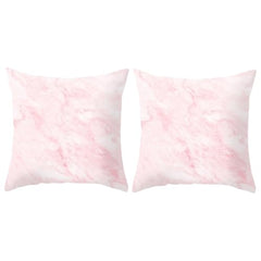 MOMISY Decorative Polyester Home Sofa Bedside Cushion Throw Pillow Covers, 45 x 45 cm, Pack of 2 (Cloud-Pink-2)