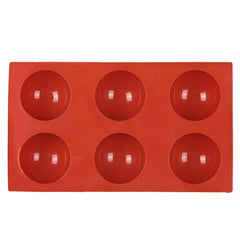 MOMISY Silicone Semi Sphere Mould, 6-Cavity Half Ball Baking Tray for Chocolate Bombs, Dome Cakes, Jelly, Soap, and Desserts – Oven & Freezer Safe
