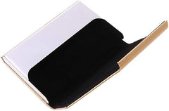 MOMISY PU Leather Professional Business Visiting Card Case Wallet Debit Credit ATM Card Holders for Men & Women (6.5 x 1.25 x 9.5 cm) (Gold)