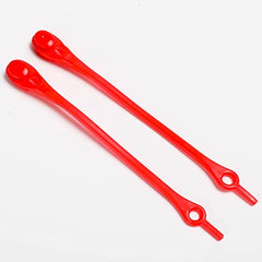 MOMISY Elastic Shoelaces Stretchy Silicone Elastic Special No Tie Shoe Laces for Children and Adults Lazy Tieless Suitable for All Shoes-Red, 14Pcs