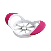 MOMISY Plastic Apple Fruit Slicer, Corer, Cutter, Divider Tool, 8 Stainless Steel Blades (WhiteRoseRed)