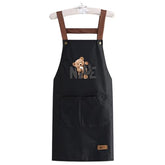 MOMISY Kitchen Apron – Adjustable Cooking Apron with Straps & Front Pockets (Black)