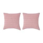 MOMISY Corduroy Cushion Throw Pillow Covers Pink 45 x 45cm, 18x18 inch (2, Pink)