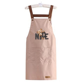 MOMISY Kitchen Apron – Adjustable Cooking Apron with Straps & Front Pockets (Peach)