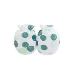 MOMISY 100% Cotton Baby Caps, Mittens and Booties Combo Set for 0-6 Months (Polka, 1)