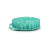 MOMISY 2-in-1 Silicone Body and Shampoo Brush, Exfoliating Bath Scrubber, Scalp Massager with Flat Head (Green)
