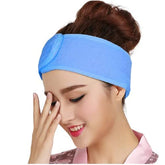 MOMISY set of 4 Terry Cloth Facial Spa Head Wrap Stretch Towel Yoga Sport Multiuse Non-Slip Stretchable Elasticized Headband-Random color (4 pieces)