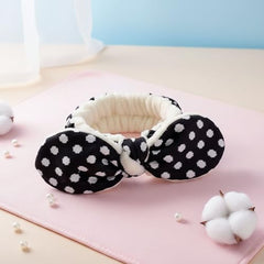 MOMISY Spa Headband for Women, Washable Facial Band, Elastic Hair Band, Makeup Wrap (Polka-Black, Free)