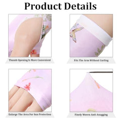 MOMISY Hand Gloves for Sun Protection, UV Protection Arm Sleeves for Women Bike Riding, UPF50+ Ice Silk Cooling Summer Gloves Woman Hand Cover Arm Sleeves for Driving, Golfing, Sports (Pink)