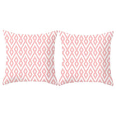 MOMISY Decorative Polyester Home Sofa Bedside Cushion Throw Pillow Covers, 45 x 45 cm, Pack of 2 (Diamond-Pink-2)