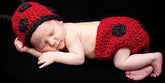 MOMISY Newborn Photography Props Baby Girl Boy Photo Props for Infant Hand Crocheted Beetle Diaper and Hat