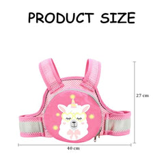 MOMISY Kids Safety Belt for Two Wheeler, Adjustable Bike Scooty Belt with Storage Bag, 2-9 Years (Pink)