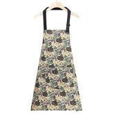 MOMISY Tropical Floral Kitchen Apron – Cooking Apron with Colorful Print, Adjustable Neck Strap (Yellow)