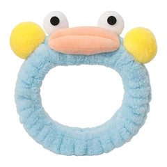 MOMISY Spa Headband for Women, Washable Facial Band, Elastic Hair Band, Makeup Wrap (Mouth-Blue, Free)
