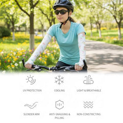 MOMISY Hand Gloves for Sun Protection, UV Protection Arm Sleeves for Women Bike Riding, UPF50+ Ice Silk Cooling Summer Gloves Woman Hand Cover Arm Sleeves for Driving, Golfing, Sports (Beige)