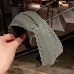 MOMISY Knotted Hairband Headband Cross Hair Band Accessories for Women and Girls (Grey)