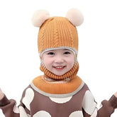 MOMISY Winter Soft Woolen Monkey Cap with Velvet Lining for Baby Boys, Girls, Infant, Toddler, 2-5 Years (in, Age, 2 Years, 5 Years, Yellow)