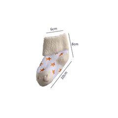 MOMISY 5 Pairs Tube Socks for children Toddlers Infant Baby Girl Boys (Cream, 0 Months to 6 Months)
