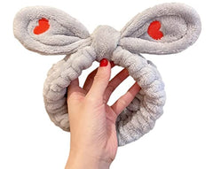 MOMISY Elastic Women's Hair Band Wash Face Spa Headband-Washable Facial Band Makeup Wrap Headbands Fits All Head Sizes (Grey)