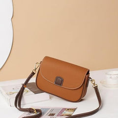 MOMISY Women's Crossbody Sling Bag, Shoulder Handbag with Long Strap, Zipper Closure (Brown)
