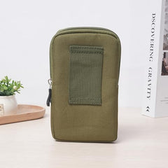 MOMISY Men’s Nylon Multi-Purpose Utility Pouch – Solid Color Outdoor Travel Phone Bag with Buckle Closure(Green)