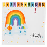 MOMISY Baby Milestone Blanket and Props for Baby's |1 to 12 Months Prop |Baby Bedding |Ac Room Blanket for Summer|Newborn| Infants Winter Blanket(RainbowBalloon)