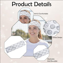 MOMISY Multifunction Yoga Fitness Gym Sports Sweatband Headband Microfiber Men and Women (VB White)