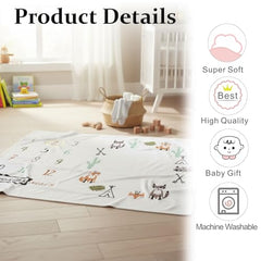 MOMISY Baby Milestone Blanket and Props for Baby's |1 to 12 Months Prop |Baby Bedding |Ac Room Blanket for Summer|Newborn| Infants Winter Blanket(Fox)