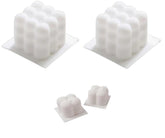 momisy Silicone Candle Moulds for Candle Making 2 Small & 2 Big Cube Candle Mould for Home Decoration Candle Making Festival, Party - Pack of 4