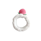MOMISY Spa Headband for Women, Washable Facial Band, Elastic Hair Band, Makeup Wrap (StrawberryWhite, Free)