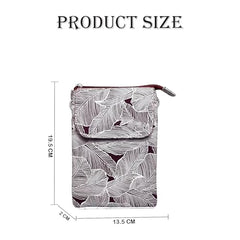 MOMISY Content generated Canvas Mobile Bag Cellphone Sling Card Holder Wallet Handbag, Crossbody Multi-function Shoulder Bag for Girls (Claret)