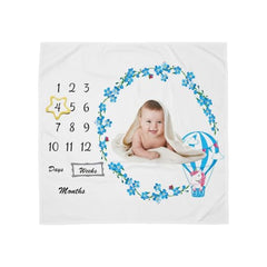 MOMISY Baby Milestone Blanket and Props for Baby's |1 to 12 Months Prop |Baby Bedding |Ac Room Blanket for Summer|Newborn| Infants Winter Blanket(BalloonUnicorn)