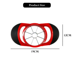 MOMISY Plastic Apple Fruit Slicer, Corer, Cutter, Divider Tool, 8 Stainless Steel Blades (RedBlack)