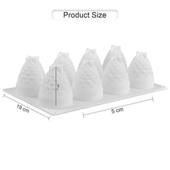 MOMISY Silicone Bubble Candle Moulds for Candle Making, Ideal for Diwali Candles, Chocolates, Personalized Gifting, Home Decoration (Pineapple-8)