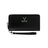 MOMISY Women's Girls PU Leather Party Wedding Clutch | Zipper | Ladies Purse Wallet Girls (Black)