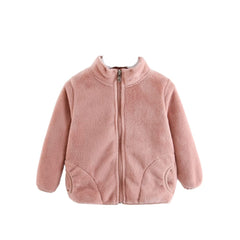 MOMISY Baby Boy & Girls Polyester Blend Round Neck Sweater Jacket Front Open Cardigan (2 to 3 Years, Pink)