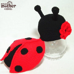 MOMISY Bee Long Tail Cap New Born Baby Photography Props - Red Black