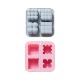 MOMISY 4-in-1 Silicone Candle Mould, 3D Cube and Bubble Design for Wax, Cake, Dessert Making