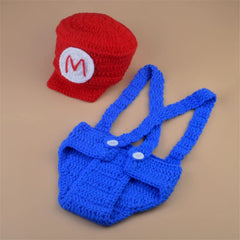 MOMISY Baby Photography Props, Includes Diaper & Cap for Kids Parties Anniversaries Photography-Set of 2 Pieces (RedBlue)