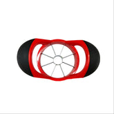 MOMISY Plastic Apple Fruit Slicer, Corer, Cutter, Divider Tool, 8 Stainless Steel Blades (RedBlack)