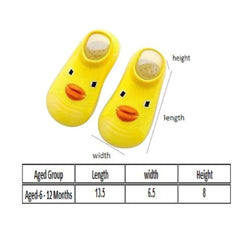 MOMISY Baby Anti-Skid Shoe Socks, Rubber Sole, Unisex, Low Top, Indoor Casual Wear, 3 Pairs (IN, Age, 6 Months, 12 Months, Yellow)