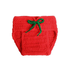 MOMISY Chilli Cap and diaper - Baby Photography & Photoshoot Prop (Red)