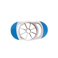 MOMISY Plastic Apple Fruit Slicer, Corer, Cutter, Divider Tool, 8 Stainless Steel Blades (WhiteBlue)