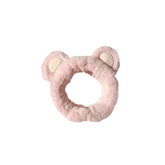 MOMISY Elastic Women's Lovely Hair Band Wash Face Spa Headband-Washable Facial Band Makeup Wrap Headbands Fits All Head Sizes (Pink, Free)